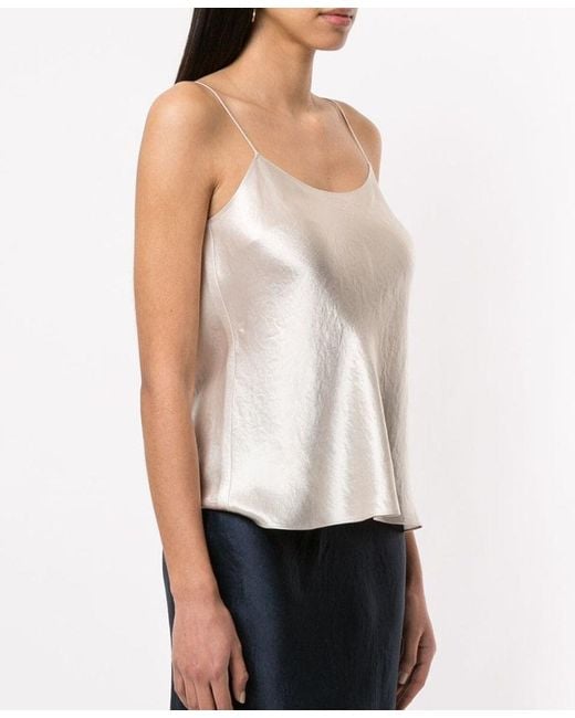 Vince White Flowing Blouse With Adjustable Straps