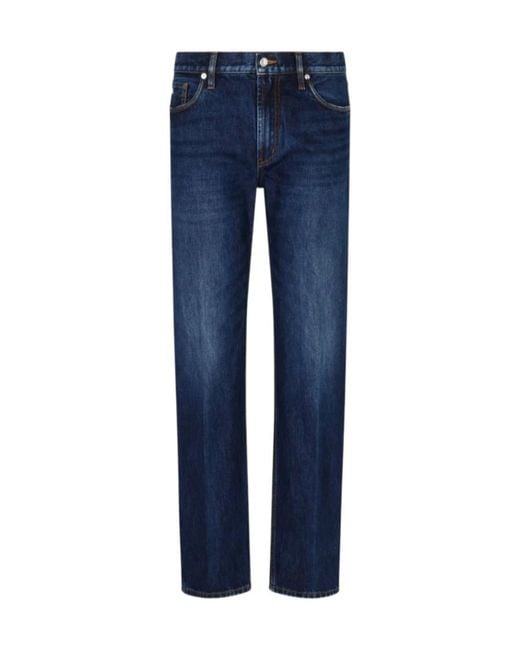 Emporio Armani Blue Five-Pocket Denim Jeans for men