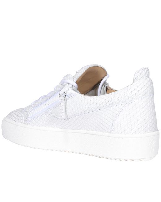 Giuseppe Zanotti White May London Leather Sneakers for men