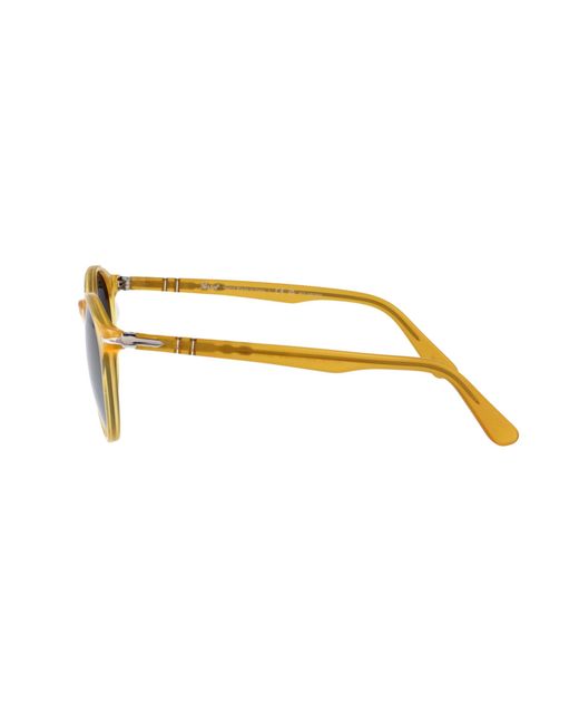 Persol Blue Round Frame Sunglasses for men