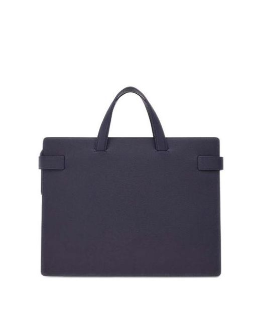 Ferragamo Blue Double-Handle Briefcase for men