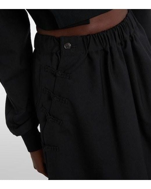 Comme des Garçons Blue Wool Midi Skirt
