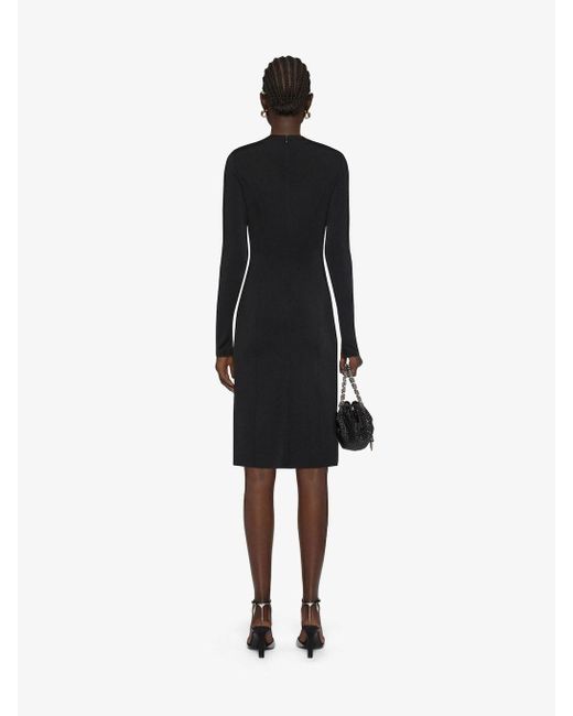 Givenchy Black Pear-Embroidered Midi Dress