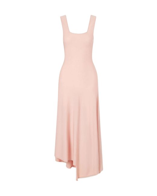 Khaite Pink Wool-Knitted Midi Dress