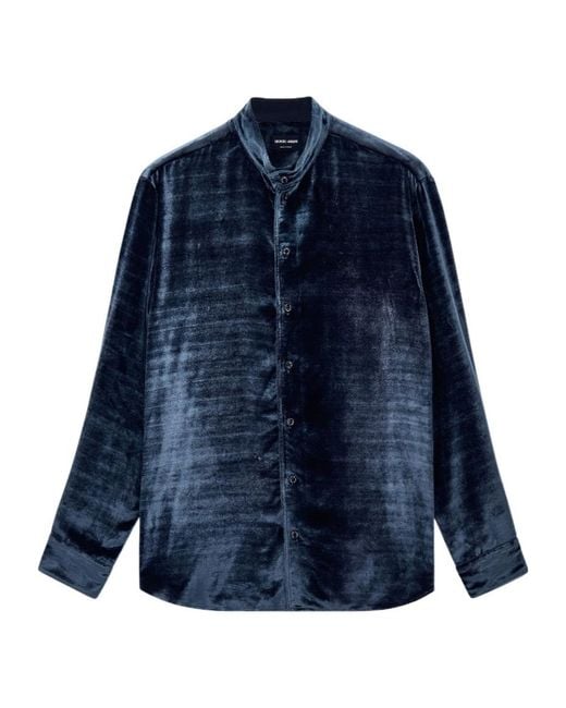 Giorgio Armani Blue Shirt Regular Fit for men