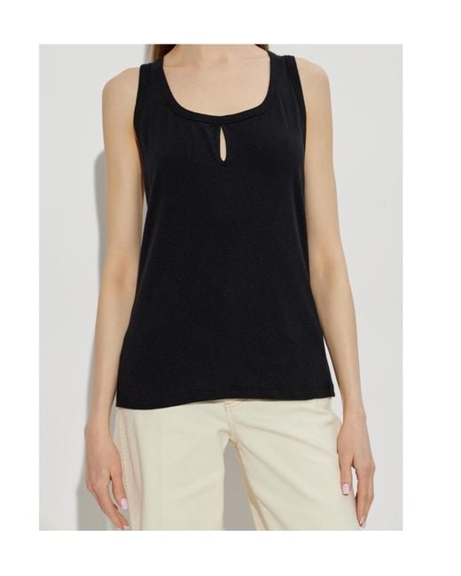 Victoria Beckham Black Backless Tank Top