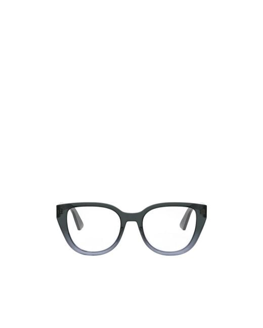 Dior Metallic Eyewear Cat-Eye Frame Glasses