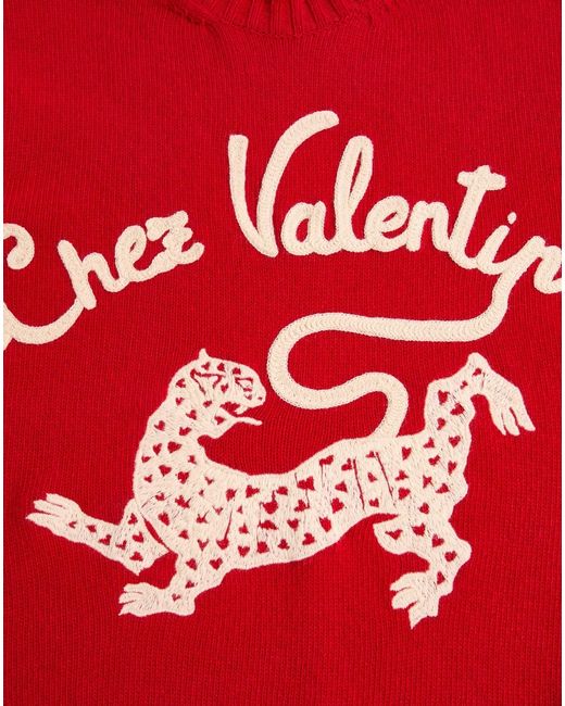 Valentino Red Virgin Wool Sweater