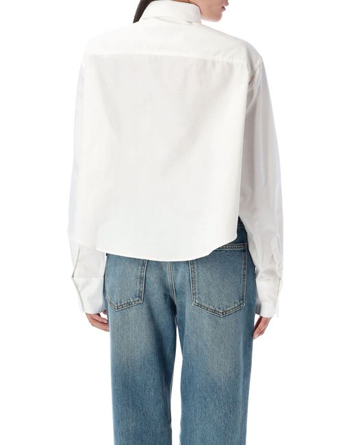 AMI White Ami De Coeur Plaid Shirt