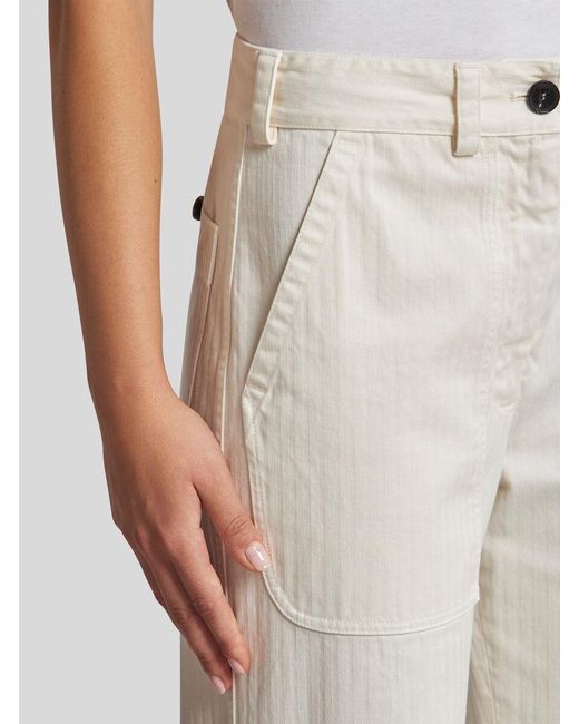 Etro White Straight-Cut Gabardine Trousers