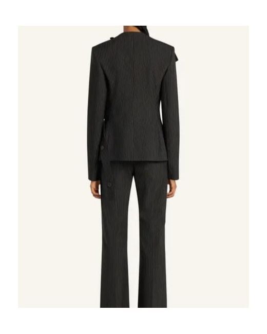 Courreges Black Courrèges Buckle Pinstripes Jacket