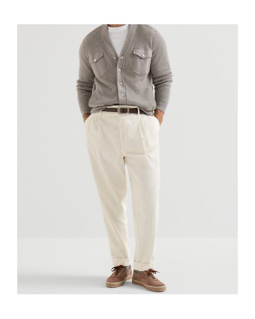 Brunello Cucinelli Brown Suede Sneakers for men