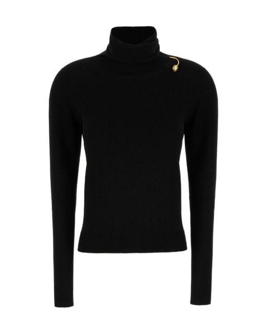 Alberta Ferretti Black Turtleneck Sweater