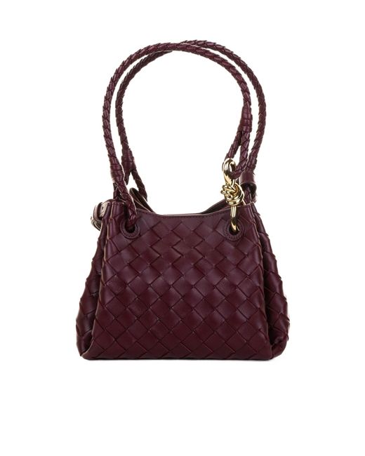 Bottega Veneta Red Small Parachute Shoulder Bag