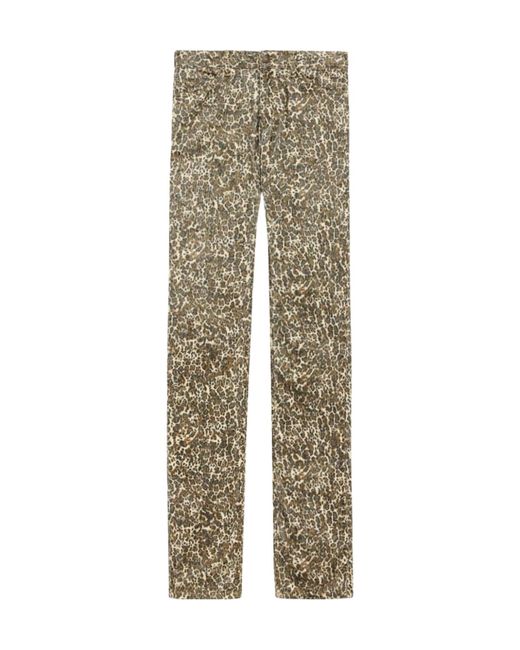 Isabel Marant Natural Leopard Print Pants