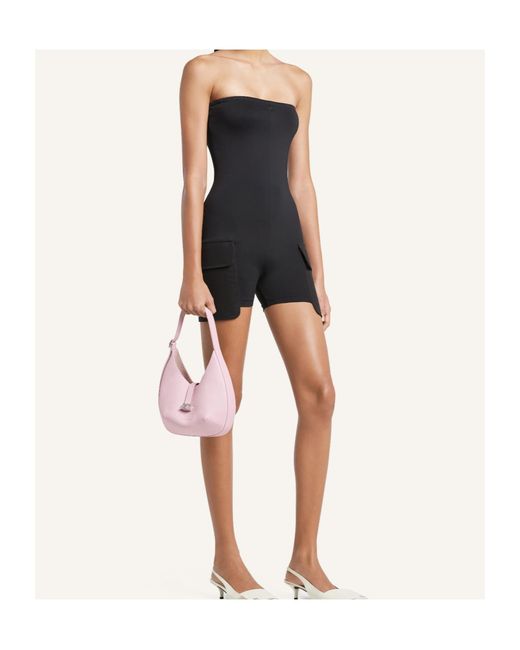 Courreges Pink Small Logo-Buckle Shoulder Bag