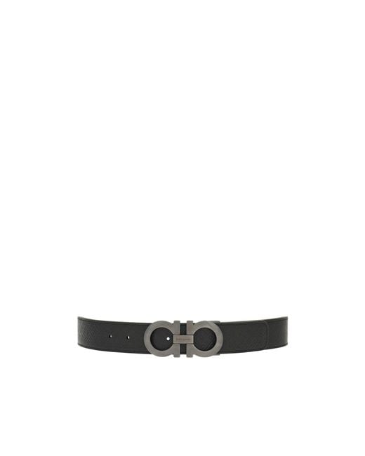 Ferragamo White Adjustable Waist Belt for men