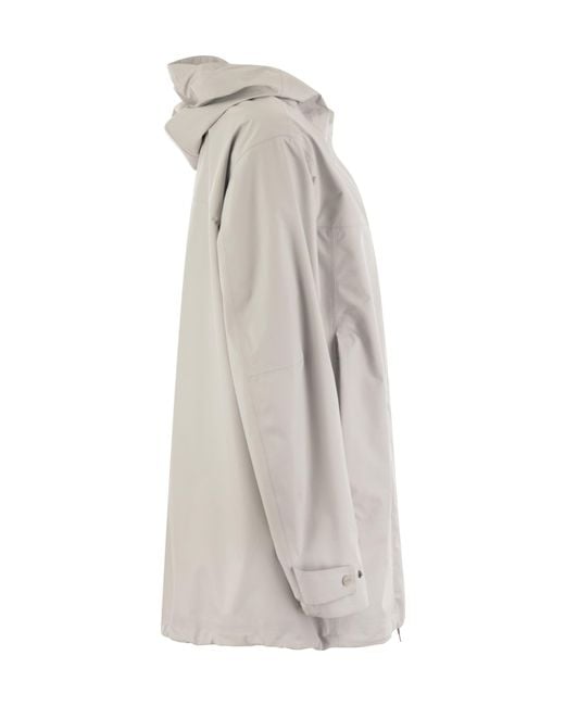 Herno Gray Straight Hem Hooded Jacket