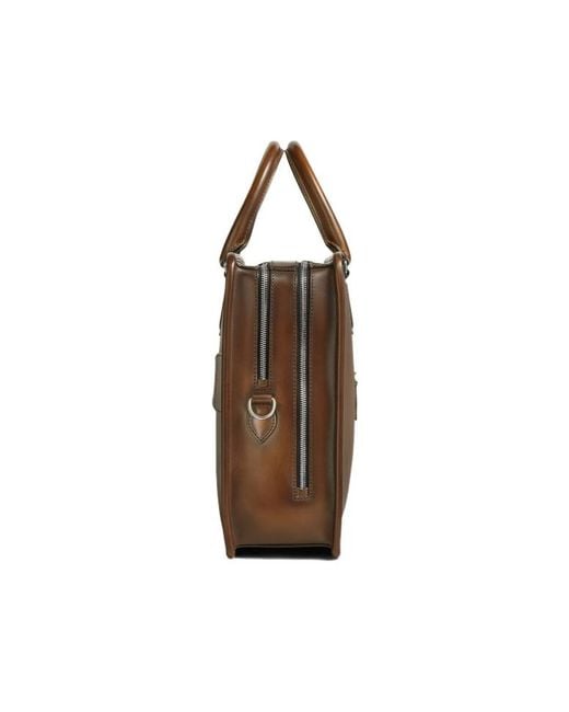 Berluti Brown Deux Jours Briefcase for men