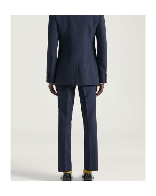 Givenchy Blue Straight Leg Tailored Trousers for men