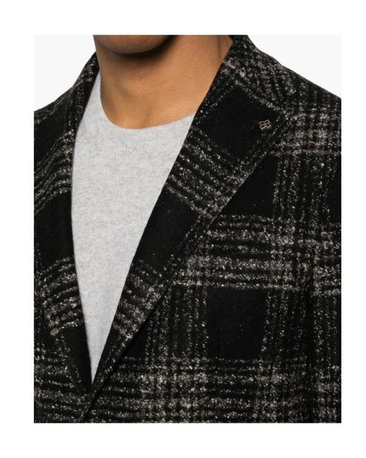 Tagliatore Black Long-Sleeve Blazer for men