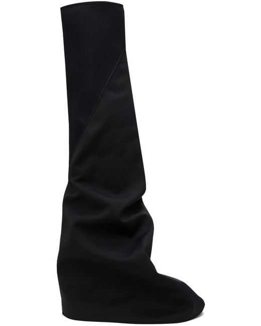 Rick Owens Black Foldable Design Boots