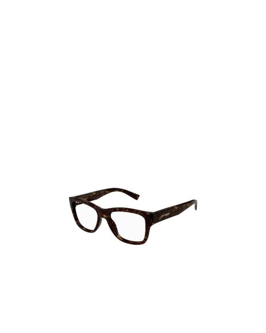 Saint Laurent White Eyewear Square Frame Glasses for men