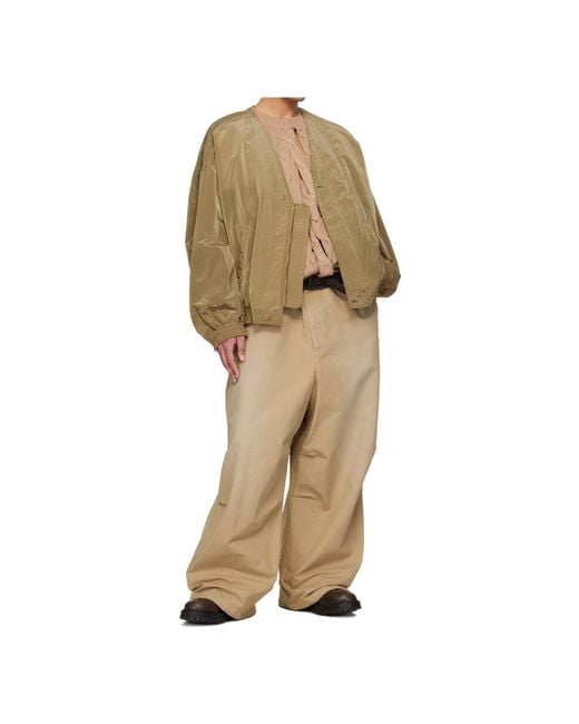 Hed Mayner Natural Drawstring Trousers for men