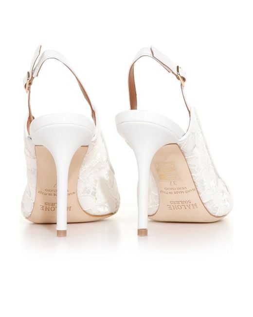 Malone Souliers White Exposed High Heels