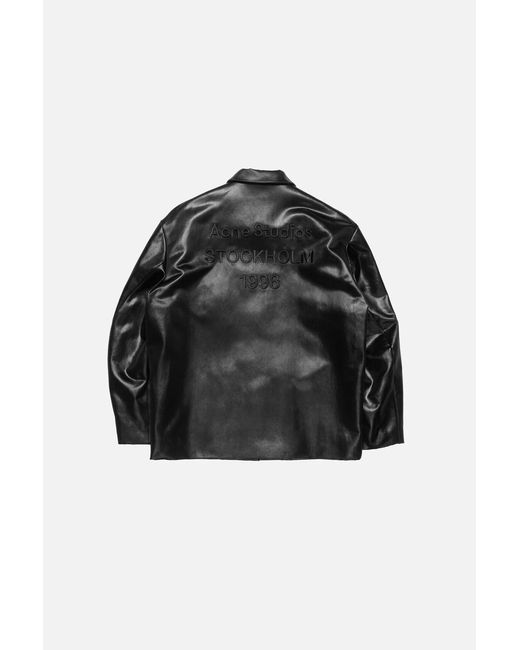 Acne Black Collared Long-Sleeved Casual Jacket