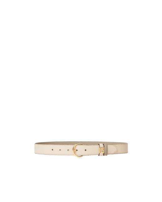 Fendi Natural Logo Plaque Reversible Belt