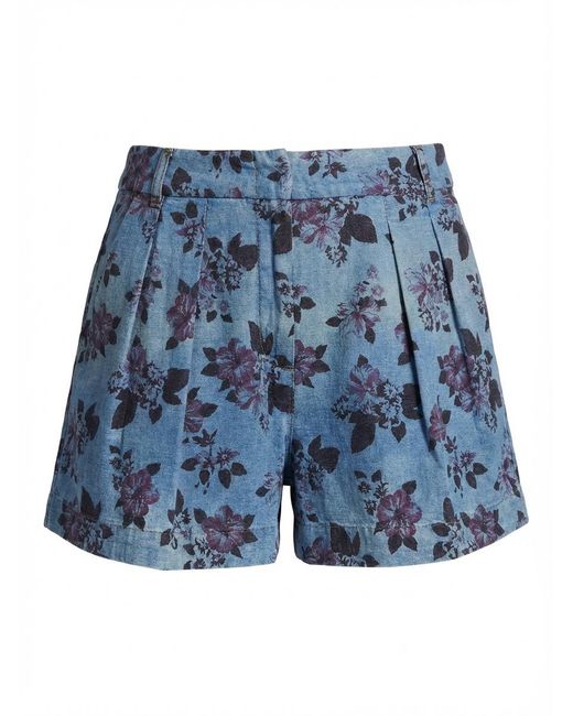Sportmax Blue Pattern Shorts
