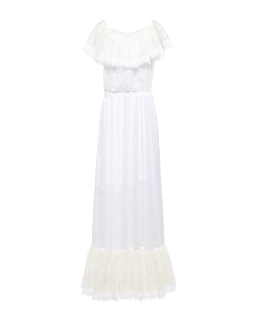 Rabanne White Off-Shoulder Maxi Dress