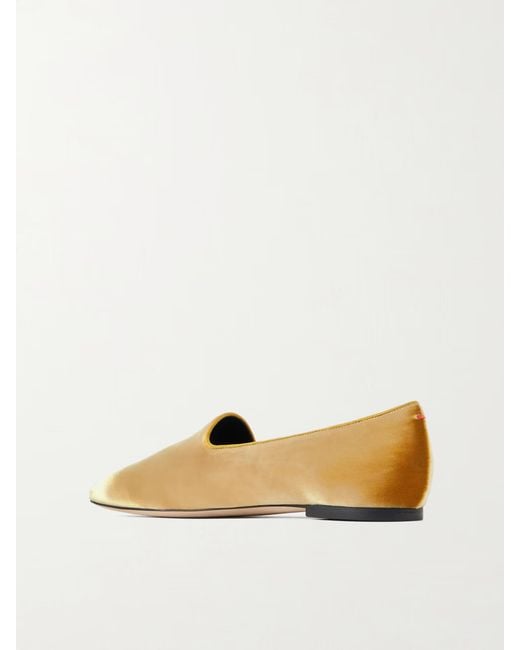Aeyde Brown Solid Velvet Loafers