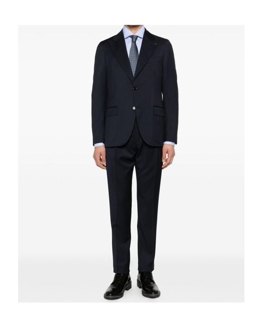 Lardini Blue Single-Breasted Suits
