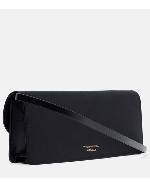 Victoria Beckham Black Dorian East-West Satin Clutch