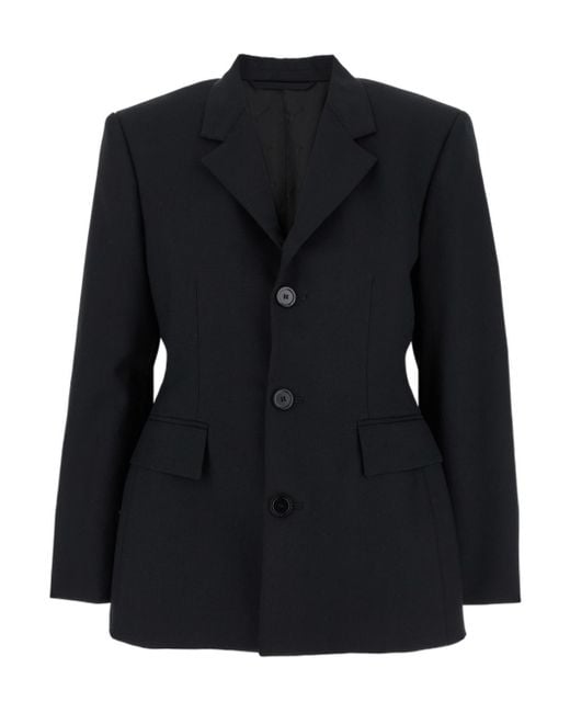 Balenciaga Black Hourglass Single-Breasted Jacket