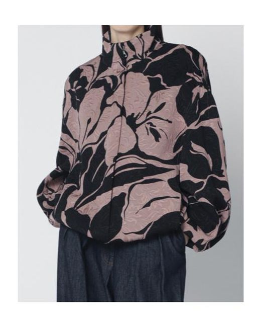 Dries Van Noten Gray High Neck Jacket
