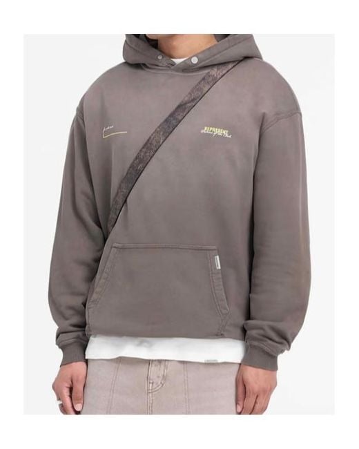 Represent Gray Hooded Sweater for men