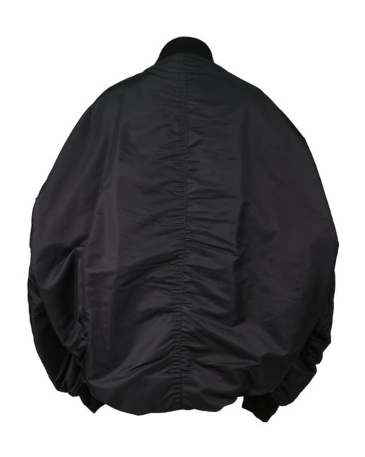 Maison Mihara Yasuhiro Black Double Leyered Zipped Flight Jacket for men