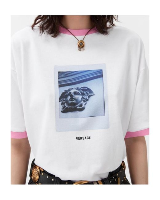 Versace White Printed Cotton-Jersey T-Shirt