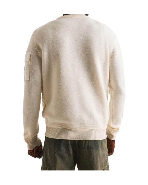 Moncler White Crew Neck Jumper for men
