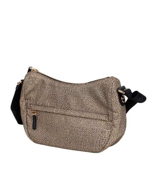 Borbonese Gray Luna Small Hobo Bag
