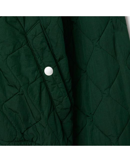 Burberry Green Long Sleeved Quilted Zip-Up Bomber Jacket for men