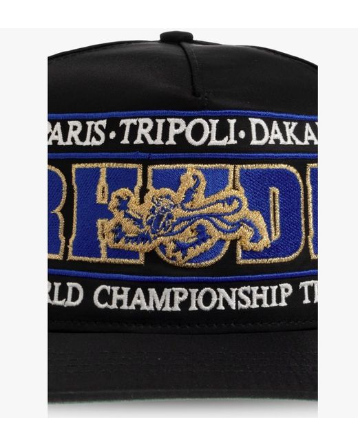 Rhude Blue World Championship Baseball Cap for men