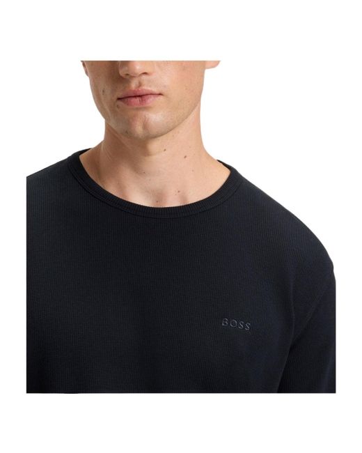 Boss Blue Crewneck Longsleeve Tshirt for men