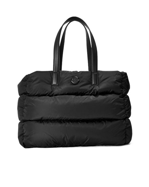 Moncler Black Minimalist Solid Color Handbag for men