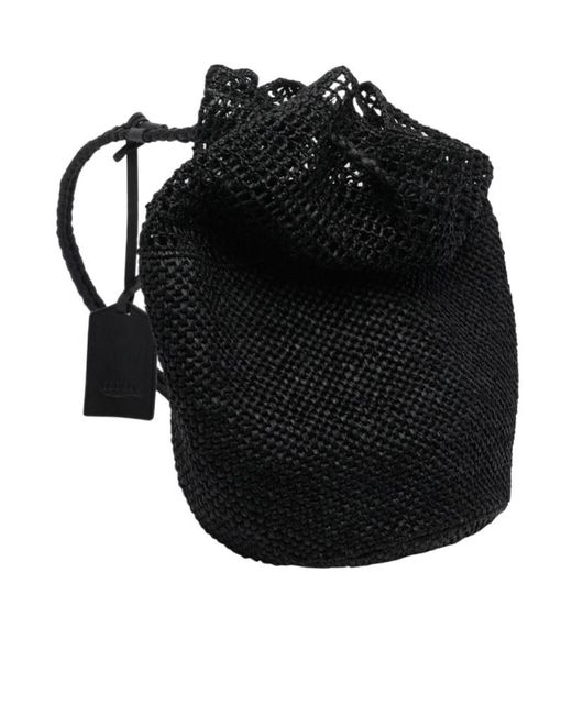 IBELIV Black Sail Drawstring Bucket Bag