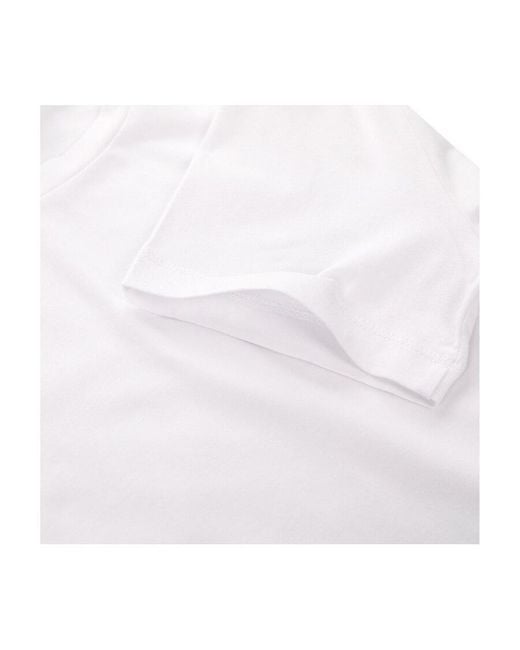 Emporio Armani White Logo Sticker Short-Sleeved T-Shirt for men