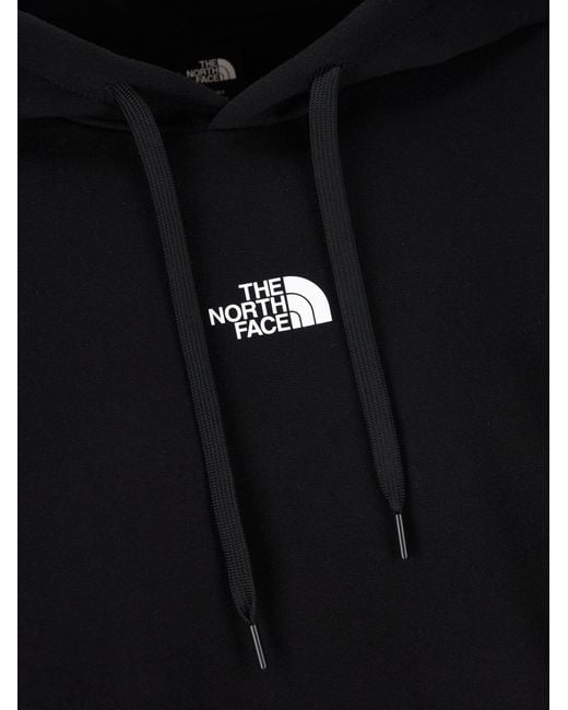 The North Face Black Logo Printed Drawstring Hoodie for men